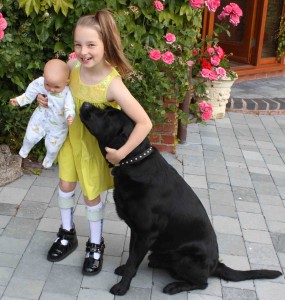 Eliese with dog