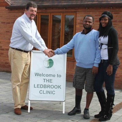 Patients visiting the clinic from Nigeria.